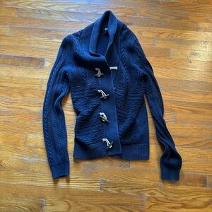 H&M Navy Cardigan with Toggle Closure